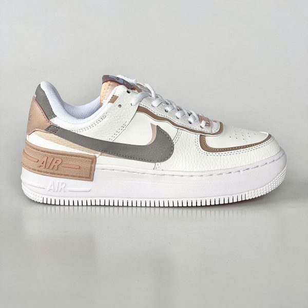 Nike Air Force 1 Shadow Trắng Nâu Xám REP 1:1